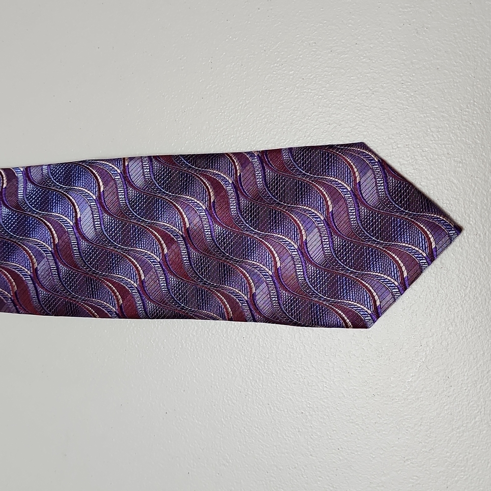 Jon Randall Silk Tie. Purple & Blue.